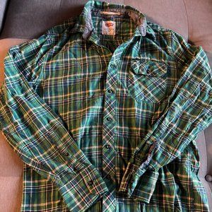 Levi's Medium Green Flannel Shirt